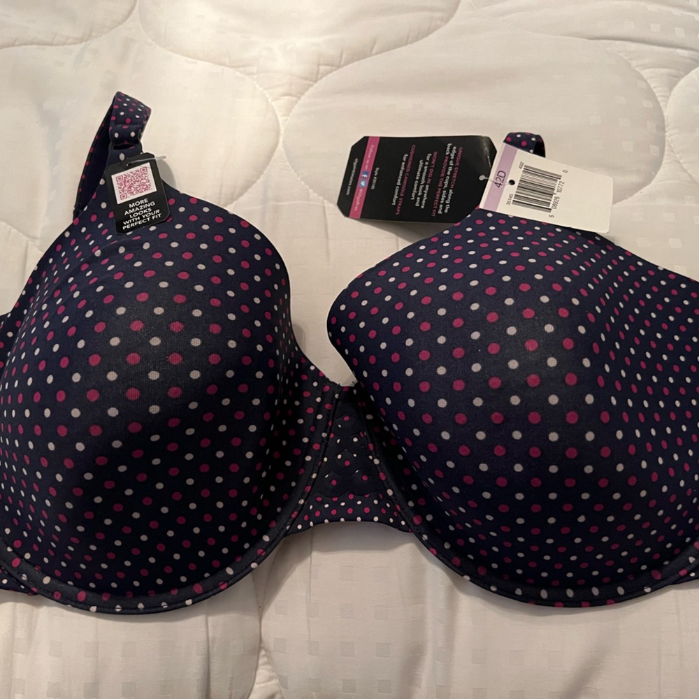 Olga Bra, Blue Polkadots, 42D